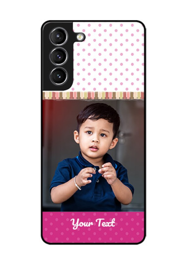 Galaxy S21 Photo Printing on Glass Case  - Cute Girls Cover Design