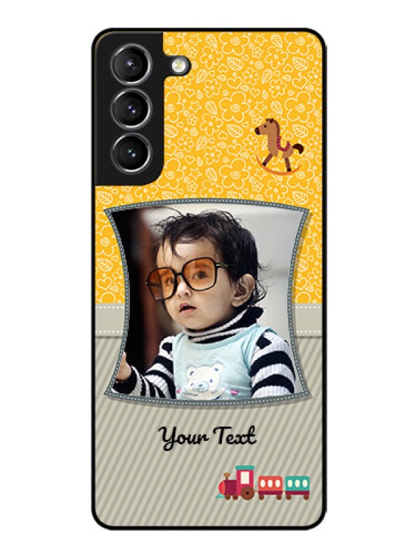 Custom Galaxy S21 Personalized Glass Phone Case  - Baby Picture Upload Design