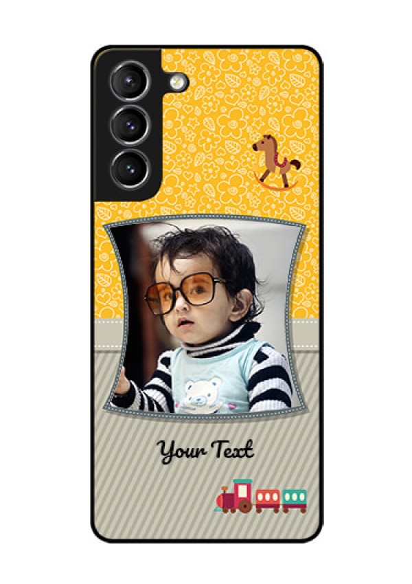 Galaxy S21 Personalized Glass Phone Case  - Baby Picture Upload Design