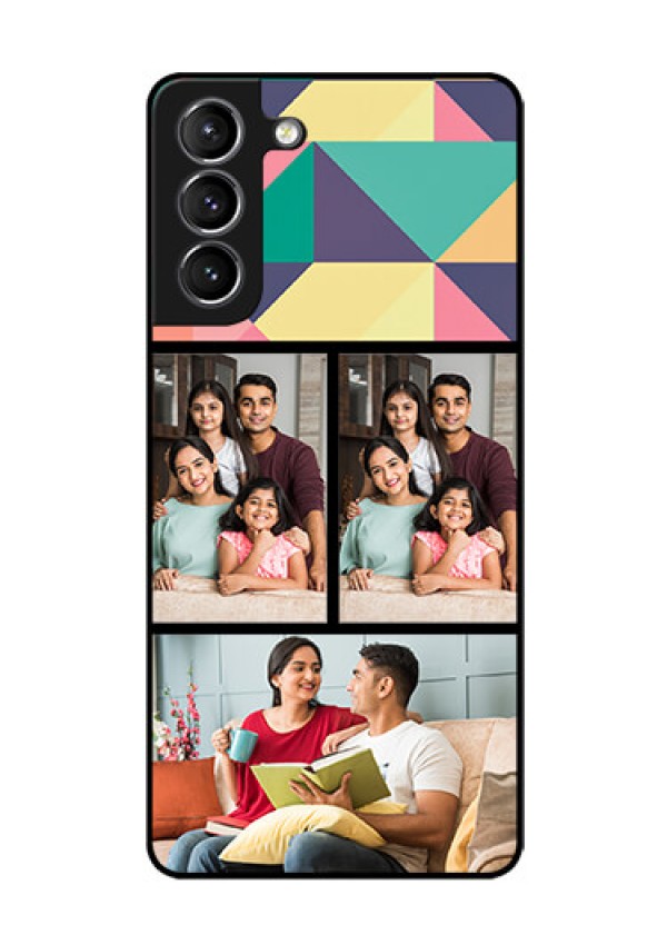 Galaxy S21 Custom Glass Phone Case  - Bulk Pic Upload Design