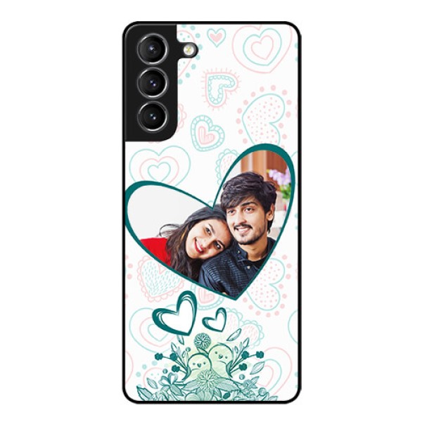 Galaxy S21 Photo Printing on Glass Case - Premium Couple Design Galaxy S21 Photo Printing on Glass Case - Premium Couple Design