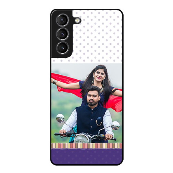 Galaxy S21 Photo Printing on Glass Case  - Cute Family Design