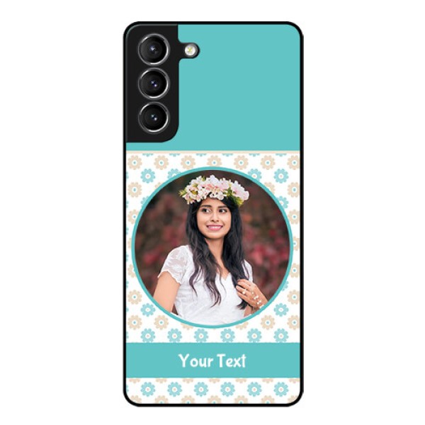 Galaxy S21 Custom Glass Mobile Case  - Beautiful Flowers Design