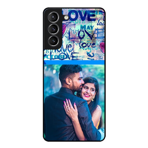 Galaxy S21 Custom Glass Mobile Case  - Colorful Love Design