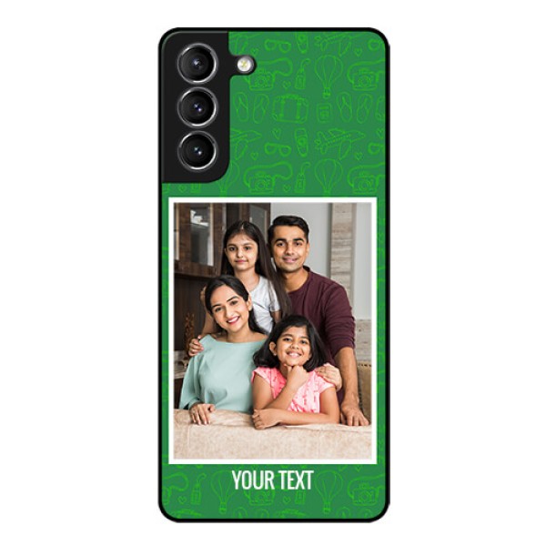 Galaxy S21 Personalized Glass Phone Case  - Picture Upload Design