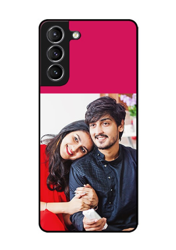 Galaxy S21 Custom Glass Mobile Case  - Anniversary Cover Design