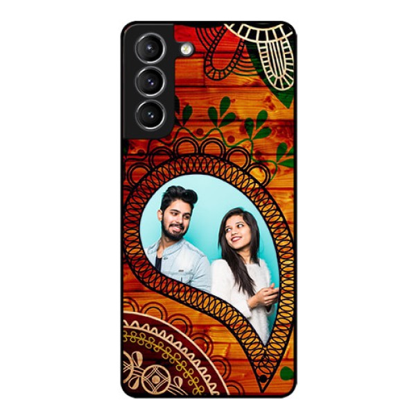 Galaxy S21 Personalized Glass Phone Case  - Abstract Colorful Design