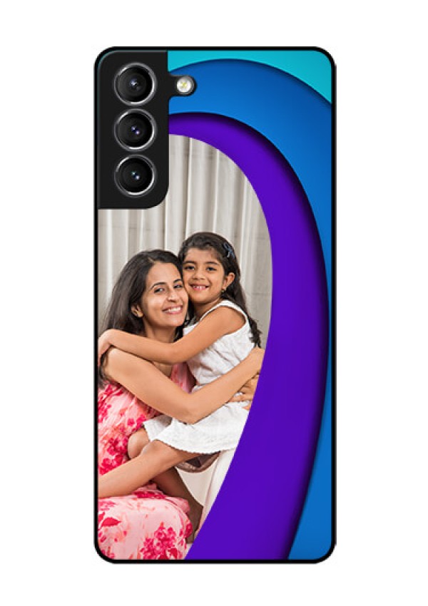 Galaxy S21 Photo Printing on Glass Case  - Simple Pattern Design