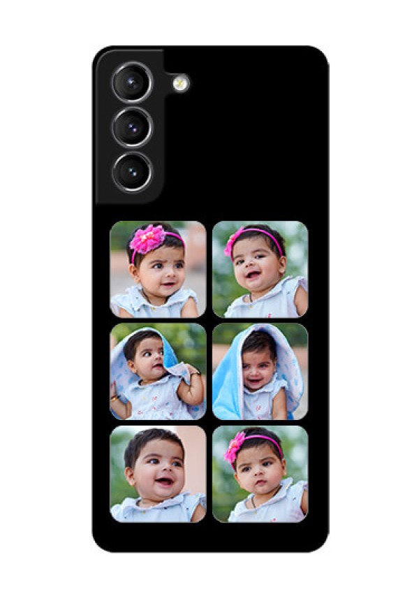 Galaxy S21 Photo Printing on Glass Case  - Multiple Pictures Design