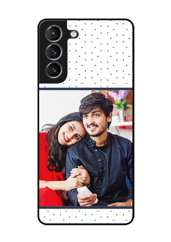Galaxy S21 Personalized Glass Phone Case  - Premium Dot Design