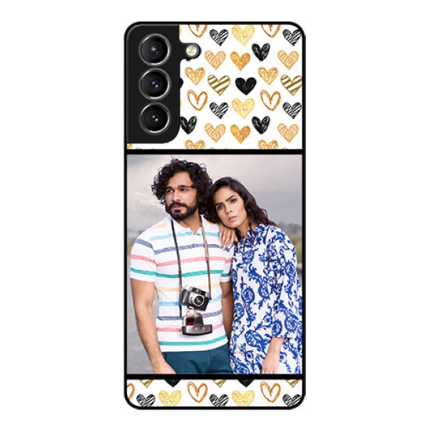 Galaxy S21 Photo Printing on Glass Case  - Love Symbol Design