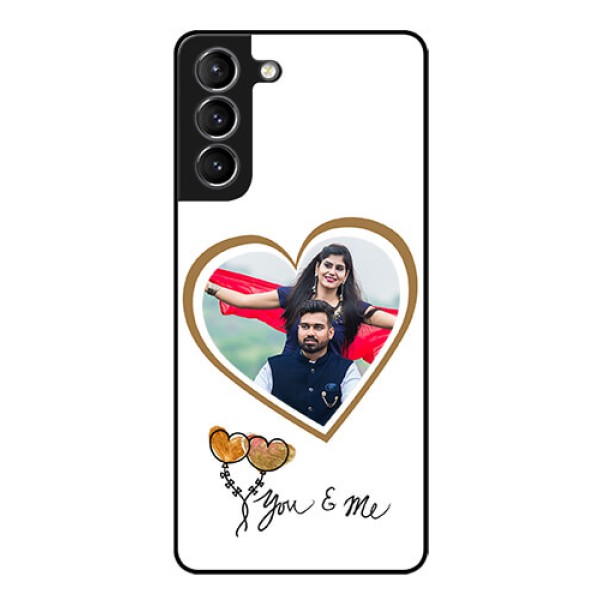 Galaxy S21 Custom Glass Mobile Case  - You & Me Design