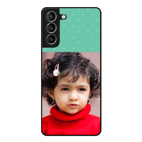 Galaxy S21 Custom Glass Phone Case  - Lovers Picture Design