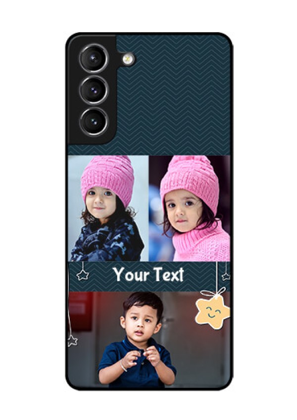 Galaxy S21 Custom Glass Mobile Case  - Hanging Stars Design