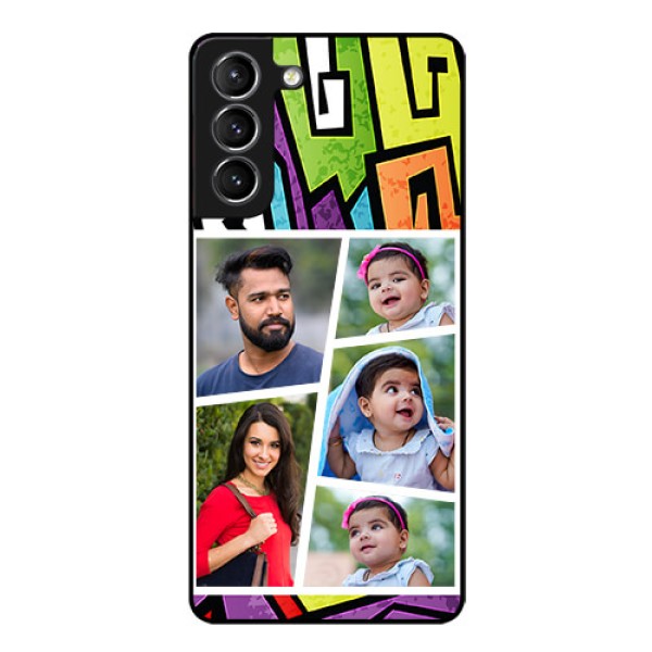 Galaxy S21 Custom Glass Phone Case  - Graffiti pattern Design