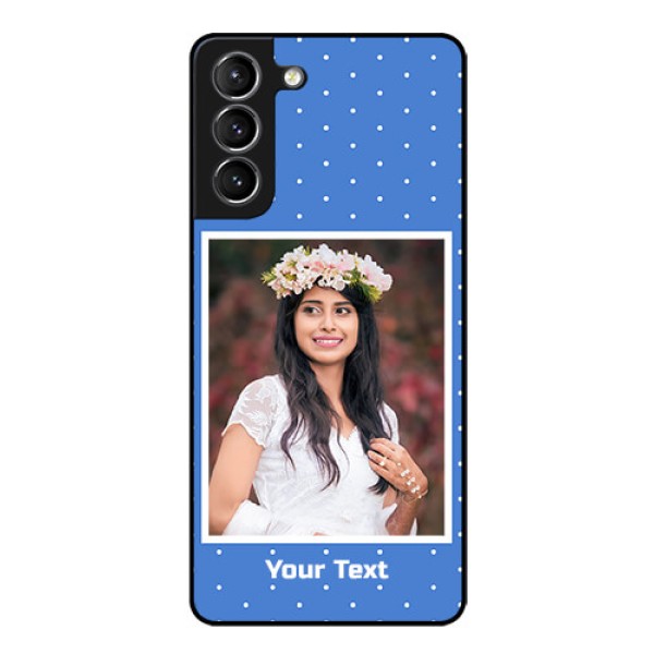 Galaxy S21 Photo Printing on Glass Case  - Polka dots design