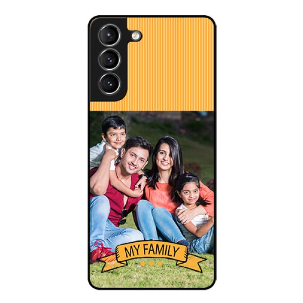 Galaxy S21 Custom Glass Phone Case  - My Family Design