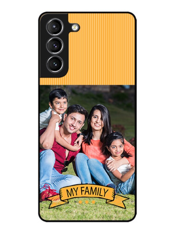 Custom Galaxy S21 Custom Glass Phone Case  - My Family Design