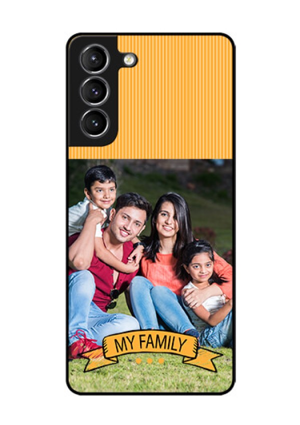 Galaxy S21 Custom Glass Phone Case  - My Family Design