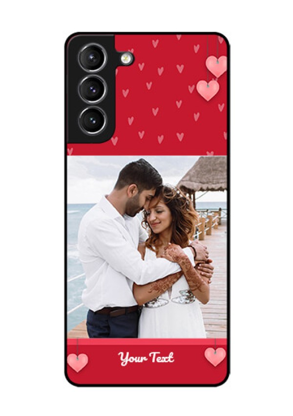 Galaxy S21 Custom Glass Phone Case  - Valentines Day Design