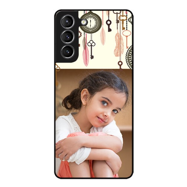 Galaxy S21 Custom Glass Mobile Case  - Boho Style Design