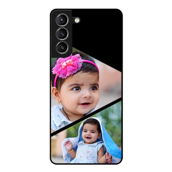 Galaxy S21 Custom Glass Phone Case  - Semi Cut Design