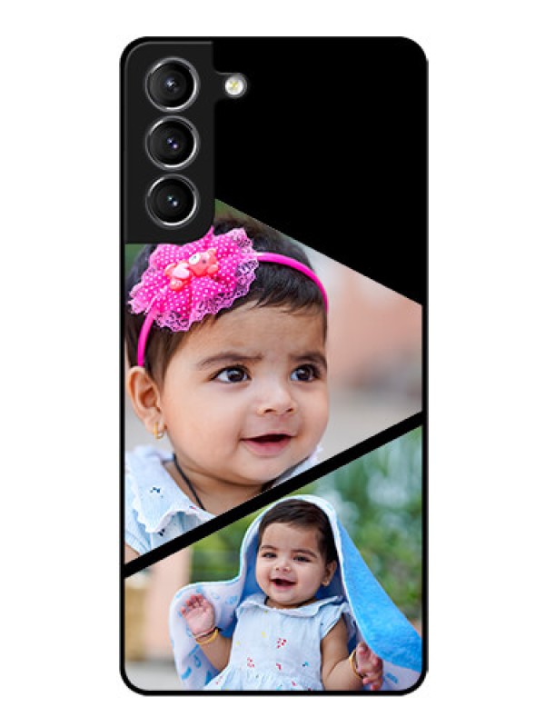 Custom Galaxy S21 Custom Glass Phone Case  - Semi Cut Design