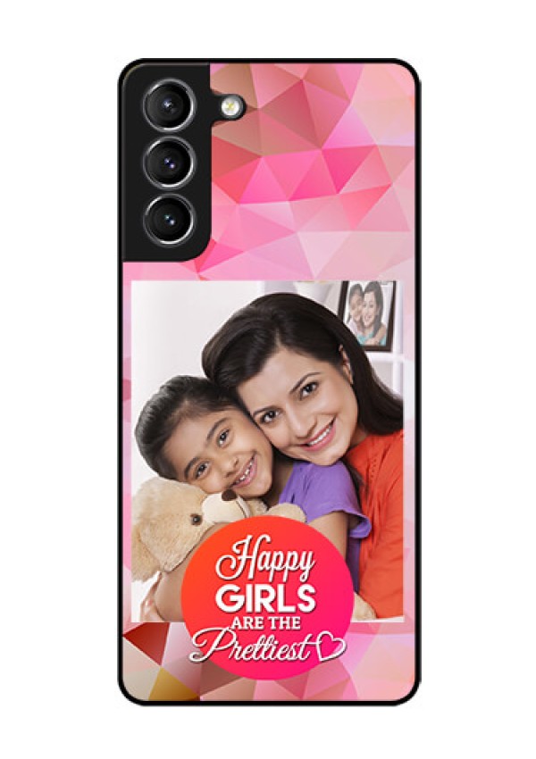 Galaxy S21 Photo Printing on Glass Case  - Abstract Triangle Design