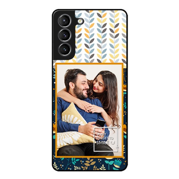 Galaxy S21 Custom Glass Mobile Case  - Pattern Design