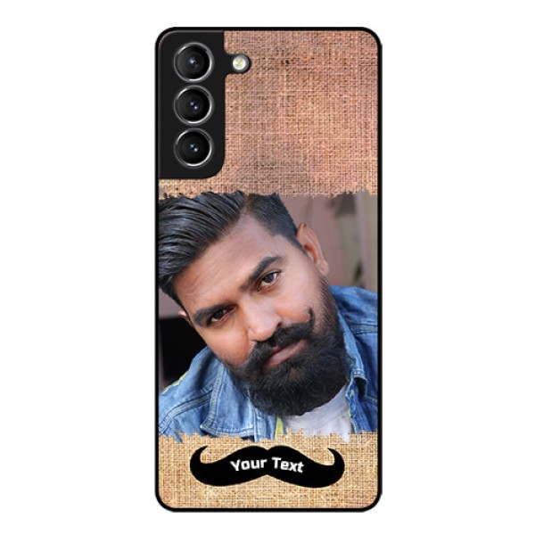 Galaxy S21 Personalized Glass Phone Case  - with Texture Design