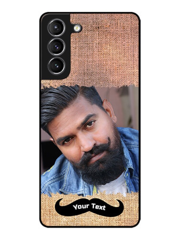 Custom Galaxy S21 Personalized Glass Phone Case  - with Texture Design