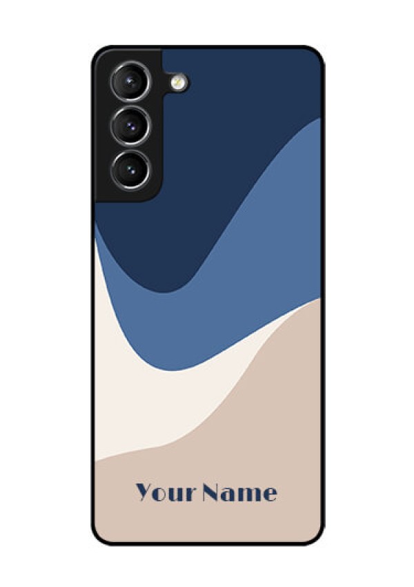 Galaxy S21 Custom Glass Phone Case - Abstract Drip Art Design