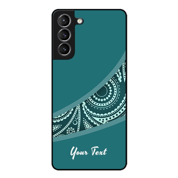 Galaxy S21 Photo Printing on Glass Case - semi visible floral Design Galaxy S21 Photo Printing on Glass Case - semi visible floral Design