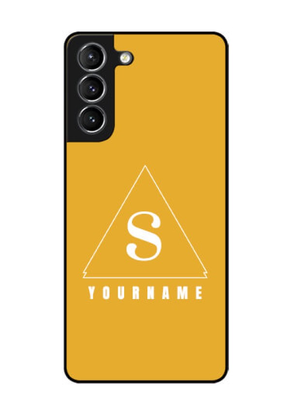 Galaxy S21 Personalized Glass Phone Case - simple triangle Design
