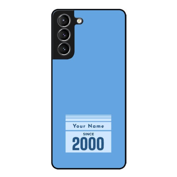 Galaxy S21 Custom Glass Mobile Case - Custom Year of birth Design Galaxy S21 Custom Glass Mobile Case - Custom Year of birth Design