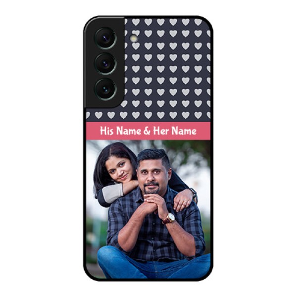 Galaxy S22 5G Custom Glass Mobile Case - Love Symbols Design
