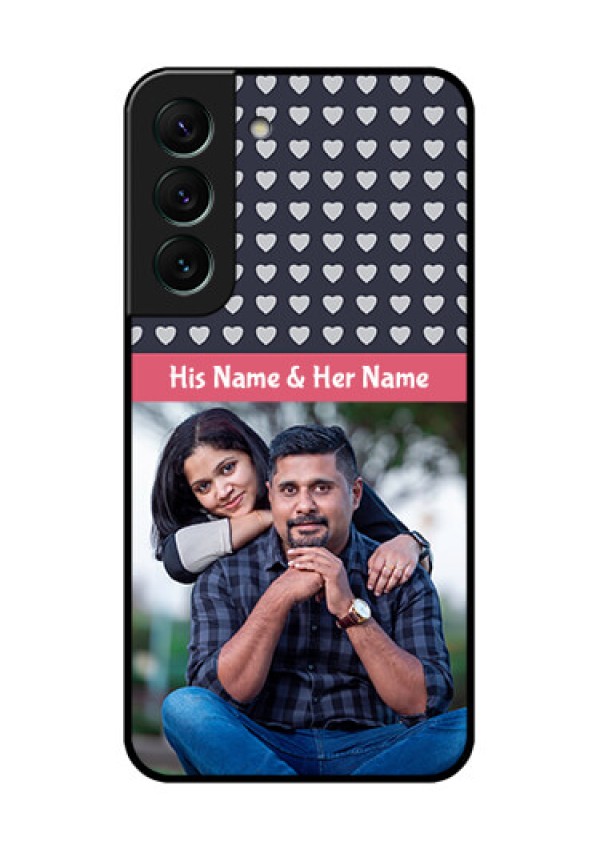 Galaxy S22 5G Custom Glass Mobile Case - Love Symbols Design