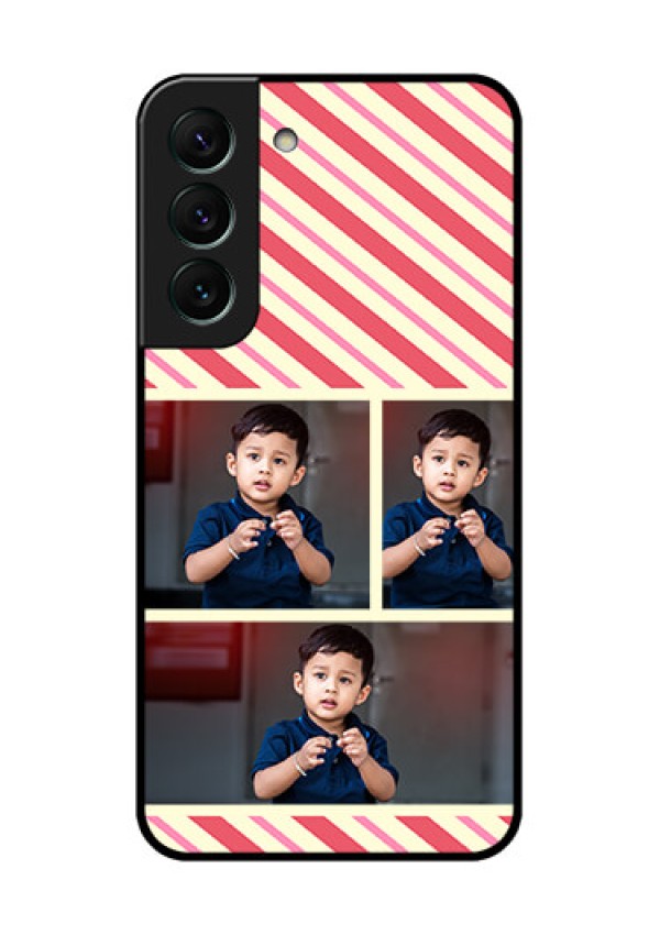 Galaxy S22 5G Personalized Glass Phone Case - Picture Upload Mobile Case Design