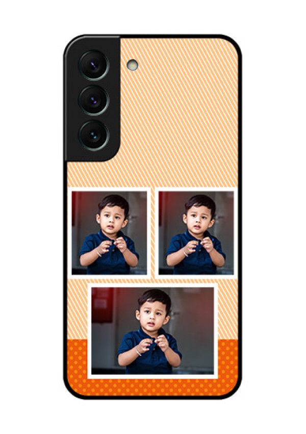 Galaxy S22 5G Photo Printing on Glass Case - Bulk Photos Upload Design