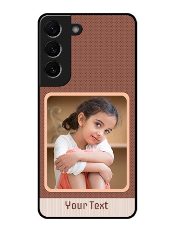 Custom Galaxy S22 5G Custom Glass Phone Case - Simple Pic Upload Design