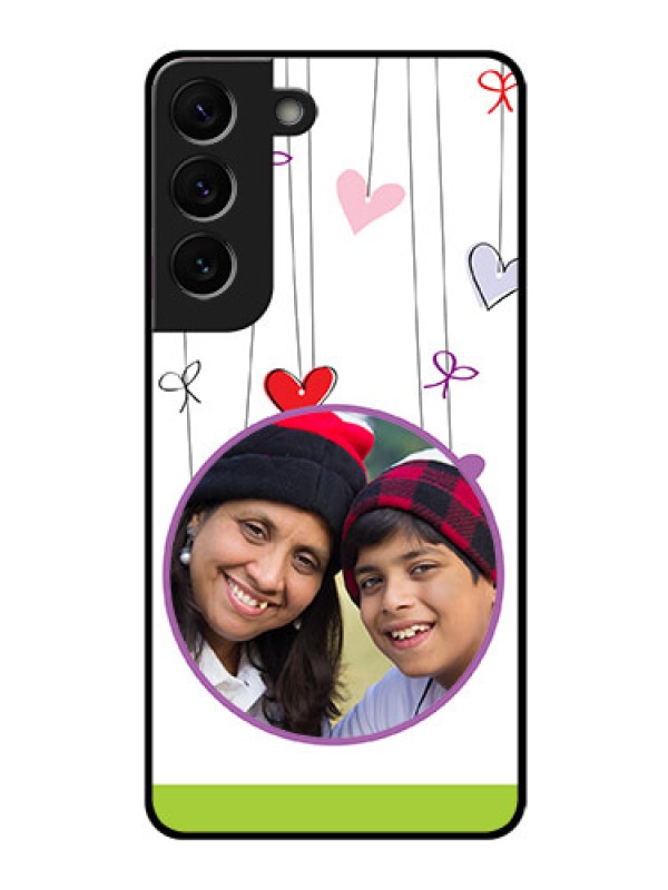 Custom Galaxy S22 5G Photo Printing on Glass Case - Cute Kids Phone Case Design
