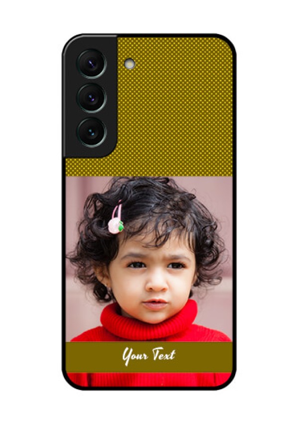 Galaxy S22 5G Custom Glass Phone Case - Simple Green Color Design