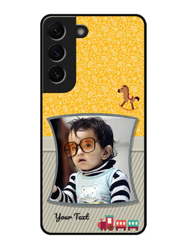 Custom Galaxy S22 5G Personalized Glass Phone Case - Baby Picture Upload Design