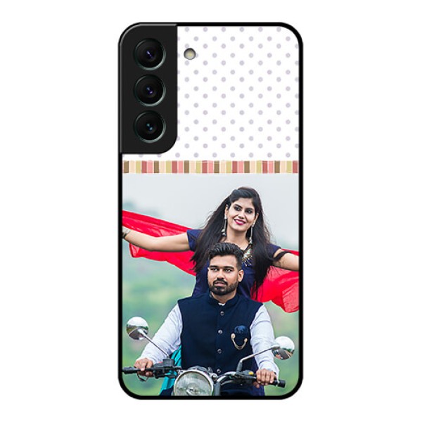 Galaxy S22 5G Photo Printing on Glass Case - Cute Family Design