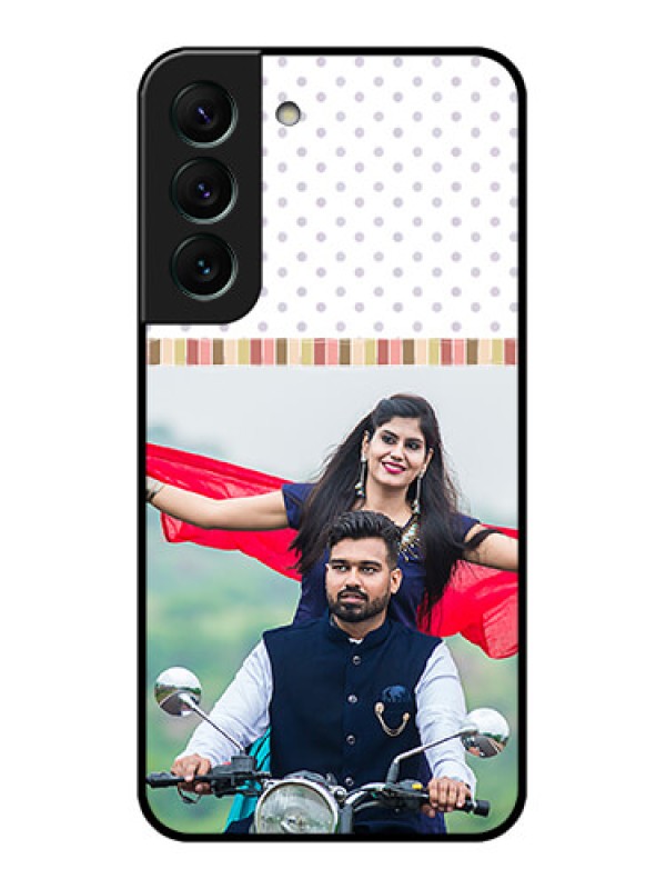 Custom Galaxy S22 5G Photo Printing on Glass Case - Cute Family Design