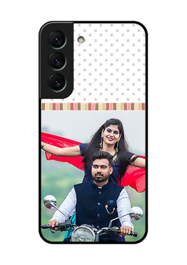 Galaxy S22 5G Photo Printing on Glass Case - Cute Family Design