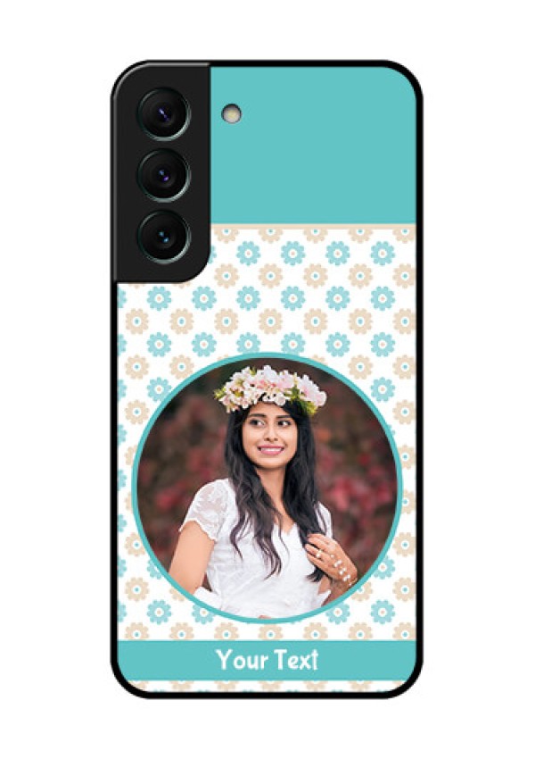 Galaxy S22 5G Custom Glass Mobile Case - Beautiful Flowers Design