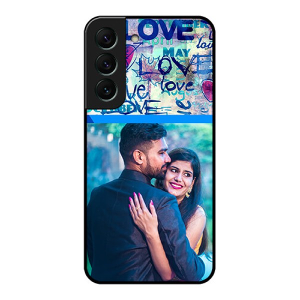 Galaxy S22 5G Custom Glass Mobile Case - Colorful Love Design