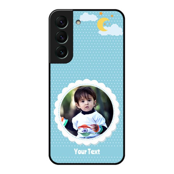 Galaxy S22 5G Personalised Glass Phone Case - Violet Pattern Design Galaxy S22 5G Personalised Glass Phone Case - Violet Pattern Design