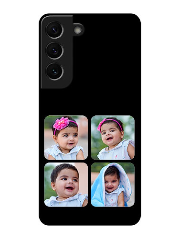 Custom Galaxy S22 5G Photo Printing on Glass Case - Multiple Pictures Design